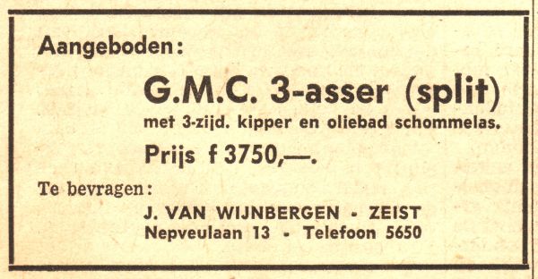 GMC surplus ad